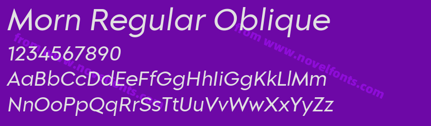 Morn Regular ObliquePreview Morn Regular ObliquePreview
