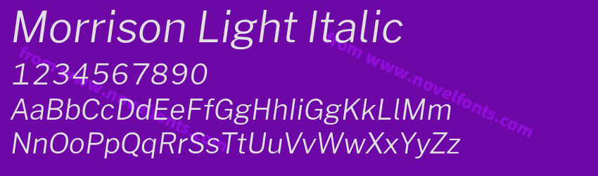 Morrison Light ItalicPreview Morrison Light ItalicPreview