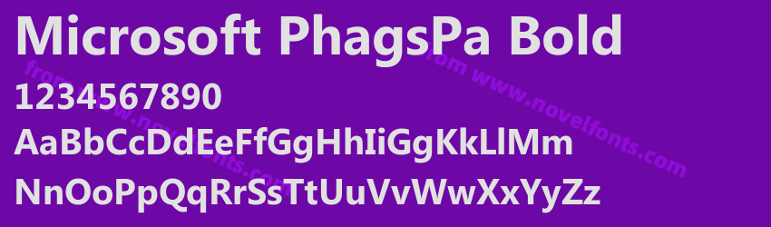 Microsoft PhagsPa BoldPreview