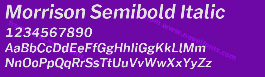 Morrison Semibold ItalicPreview Morrison Semibold ItalicPreview