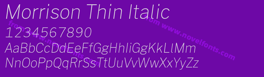 Morrison Thin ItalicPreview Morrison Thin ItalicPreview