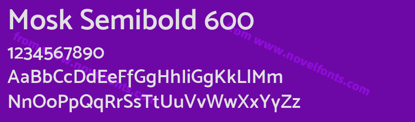 Mosk Semibold 600Preview Mosk Semibold 600Preview