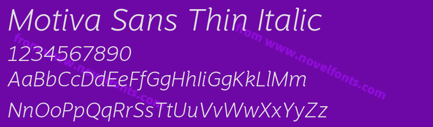 Motiva Sans Thin ItalicPreview Motiva Sans Thin ItalicPreview