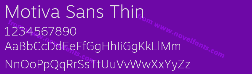 Motiva Sans ThinPreview Motiva Sans ThinPreview