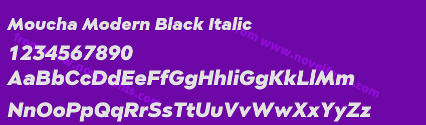 Moucha Modern Black ItalicPreview Moucha Modern Black ItalicPreview