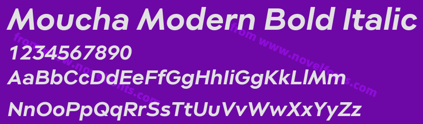 Moucha Modern Bold ItalicPreview Moucha Modern Bold ItalicPreview