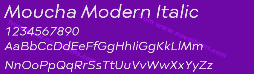 Moucha Modern ItalicPreview Moucha Modern ItalicPreview