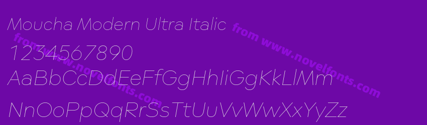 Moucha Modern Ultra ItalicPreview Moucha Modern Ultra ItalicPreview