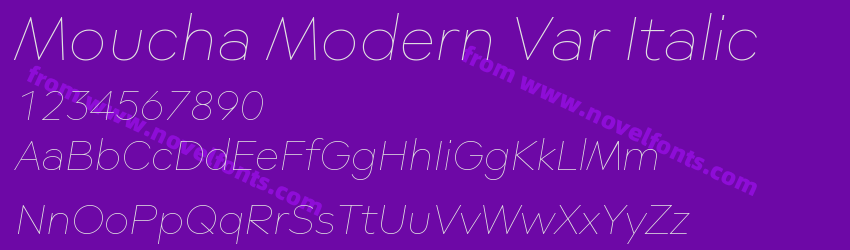 Moucha Modern Var ItalicPreview Moucha Modern Var ItalicPreview