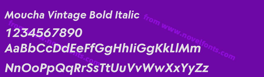 Moucha Vintage Bold ItalicPreview Moucha Vintage Bold ItalicPreview