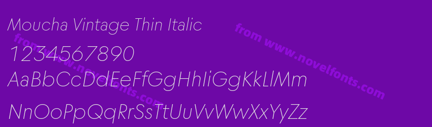 Moucha Vintage Thin ItalicPreview Moucha Vintage Thin ItalicPreview