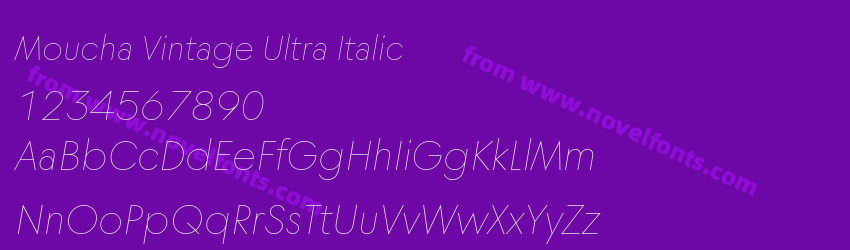 Moucha Vintage Ultra ItalicPreview Moucha Vintage Ultra ItalicPreview