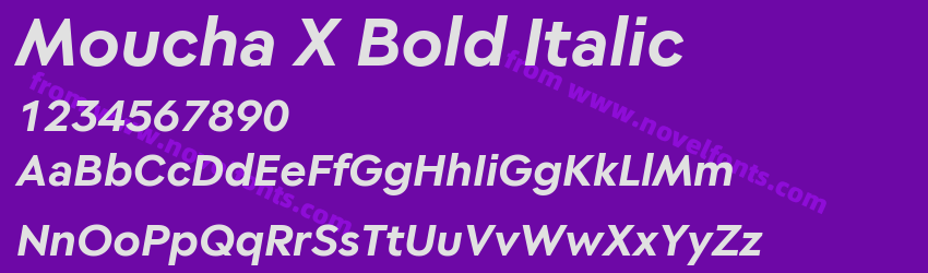 Moucha X Bold ItalicPreview Moucha X Bold ItalicPreview