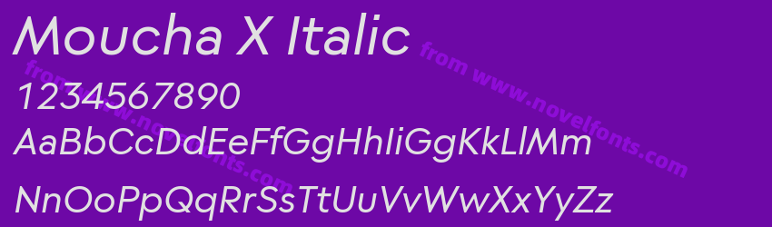 Moucha X ItalicPreview Moucha X ItalicPreview