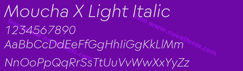 Moucha X Light ItalicPreview Moucha X Light ItalicPreview