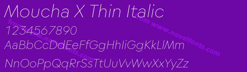 Moucha X Thin ItalicPreview Moucha X Thin ItalicPreview