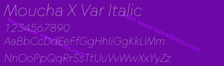 Moucha X Var ItalicPreview Moucha X Var ItalicPreview