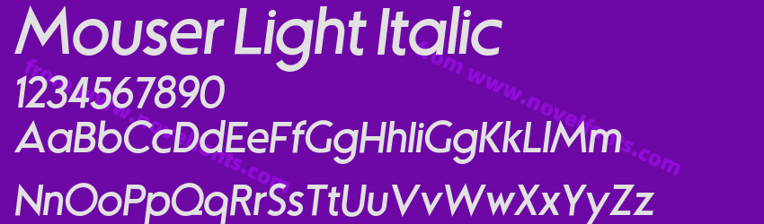 Mouser Light ItalicPreview Mouser Light ItalicPreview