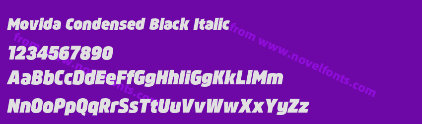 Movida Condensed Black ItalicPreview Movida Condensed Black ItalicPreview