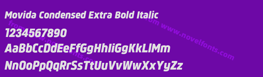 Movida Condensed Extra Bold ItalicPreview Movida Condensed Extra Bold ItalicPreview