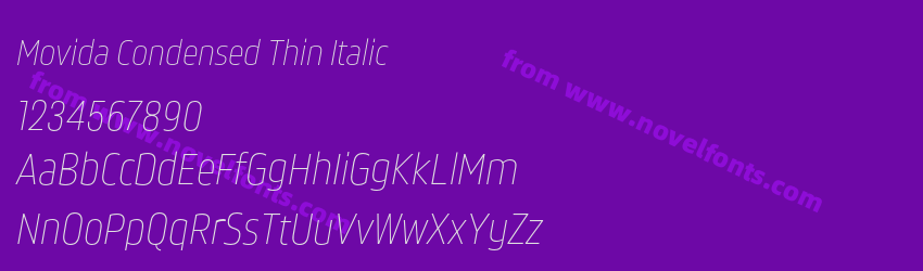 Movida Condensed Thin ItalicPreview Movida Condensed Thin ItalicPreview