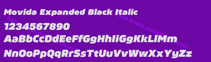 Movida Expanded Black ItalicPreview Movida Expanded Black ItalicPreview