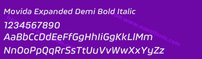 Movida Expanded Demi Bold ItalicPreview Movida Expanded Demi Bold ItalicPreview