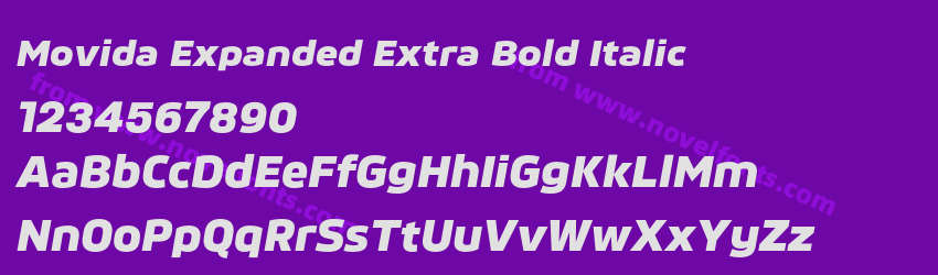 Movida Expanded Extra Bold ItalicPreview Movida Expanded Extra Bold ItalicPreview