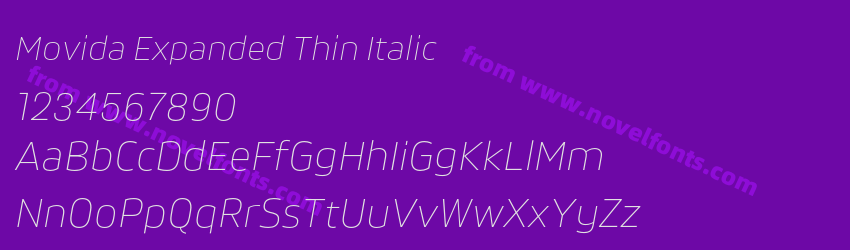 Movida Expanded Thin ItalicPreview Movida Expanded Thin ItalicPreview