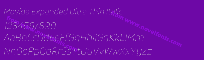Movida Expanded Ultra Thin ItalicPreview Movida Expanded Ultra Thin ItalicPreview