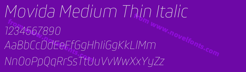 Movida Medium Thin ItalicPreview Movida Medium Thin ItalicPreview