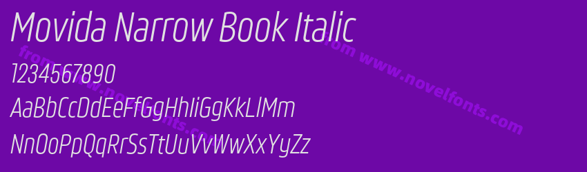 Movida Narrow Book ItalicPreview Movida Narrow Book ItalicPreview