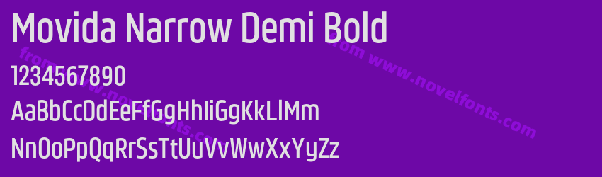 Movida Narrow Demi BoldPreview Movida Narrow Demi BoldPreview