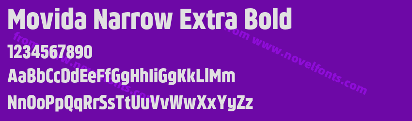 Movida Narrow Extra BoldPreview Movida Narrow Extra BoldPreview