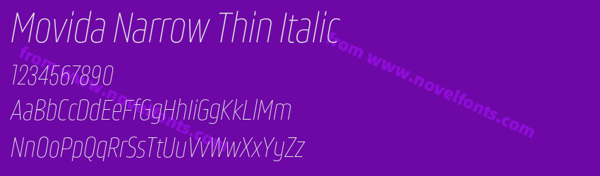 Movida Narrow Thin ItalicPreview Movida Narrow Thin ItalicPreview