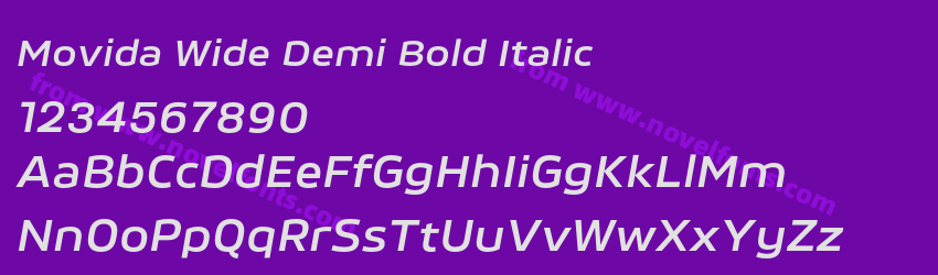 Movida Wide Demi Bold ItalicPreview Movida Wide Demi Bold ItalicPreview