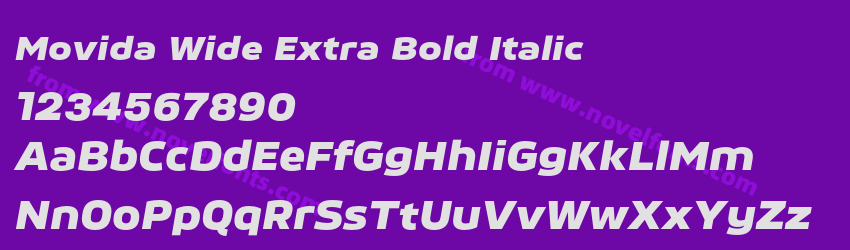 Movida Wide Extra Bold ItalicPreview Movida Wide Extra Bold ItalicPreview