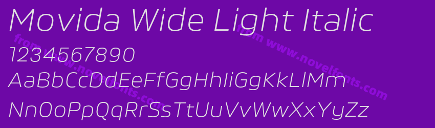 Movida Wide Light ItalicPreview Movida Wide Light ItalicPreview