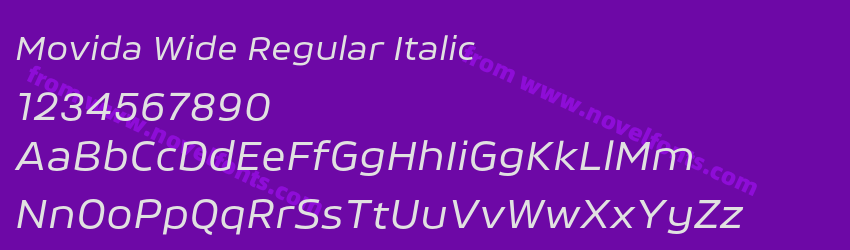 Movida Wide Regular ItalicPreview Movida Wide Regular ItalicPreview