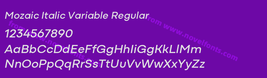 Mozaic Italic Variable RegularPreview Mozaic Italic Variable RegularPreview