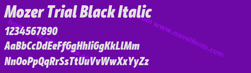 Mozer Trial Black ItalicPreview Mozer Trial Black ItalicPreview