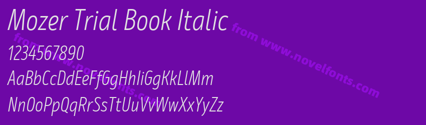 Mozer Trial Book ItalicPreview Mozer Trial Book ItalicPreview