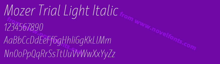 Mozer Trial Light ItalicPreview Mozer Trial Light ItalicPreview