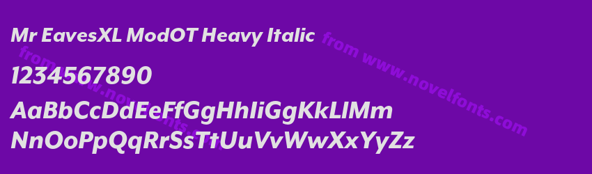 Mr EavesXL ModOT Heavy ItalicPreview Mr EavesXL ModOT Heavy ItalicPreview