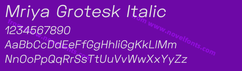 Mriya Grotesk ItalicPreview Mriya Grotesk ItalicPreview