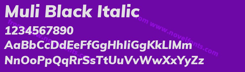 Muli Black ItalicPreview Muli Black ItalicPreview