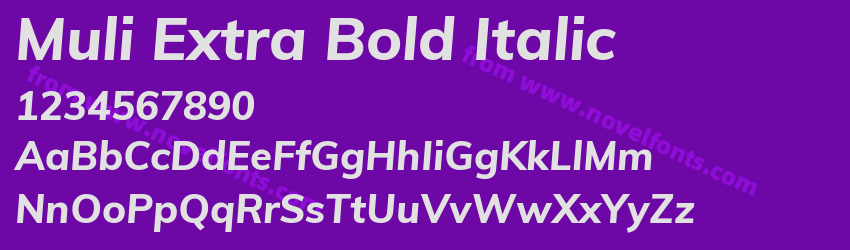 Muli Extra Bold ItalicPreview Muli Extra Bold ItalicPreview