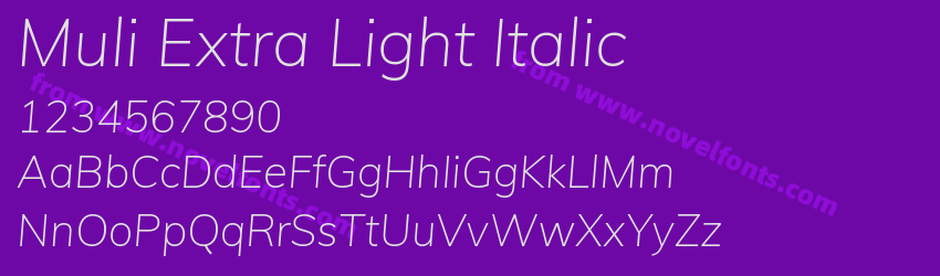 Muli Extra Light ItalicPreview Muli Extra Light ItalicPreview