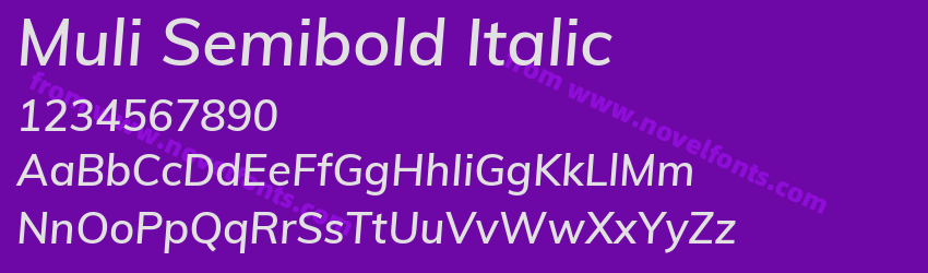 Muli Semibold ItalicPreview Muli Semibold ItalicPreview