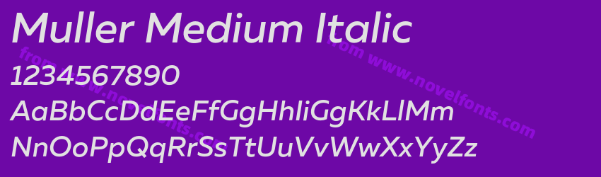 Muller Medium ItalicPreview Muller Medium ItalicPreview